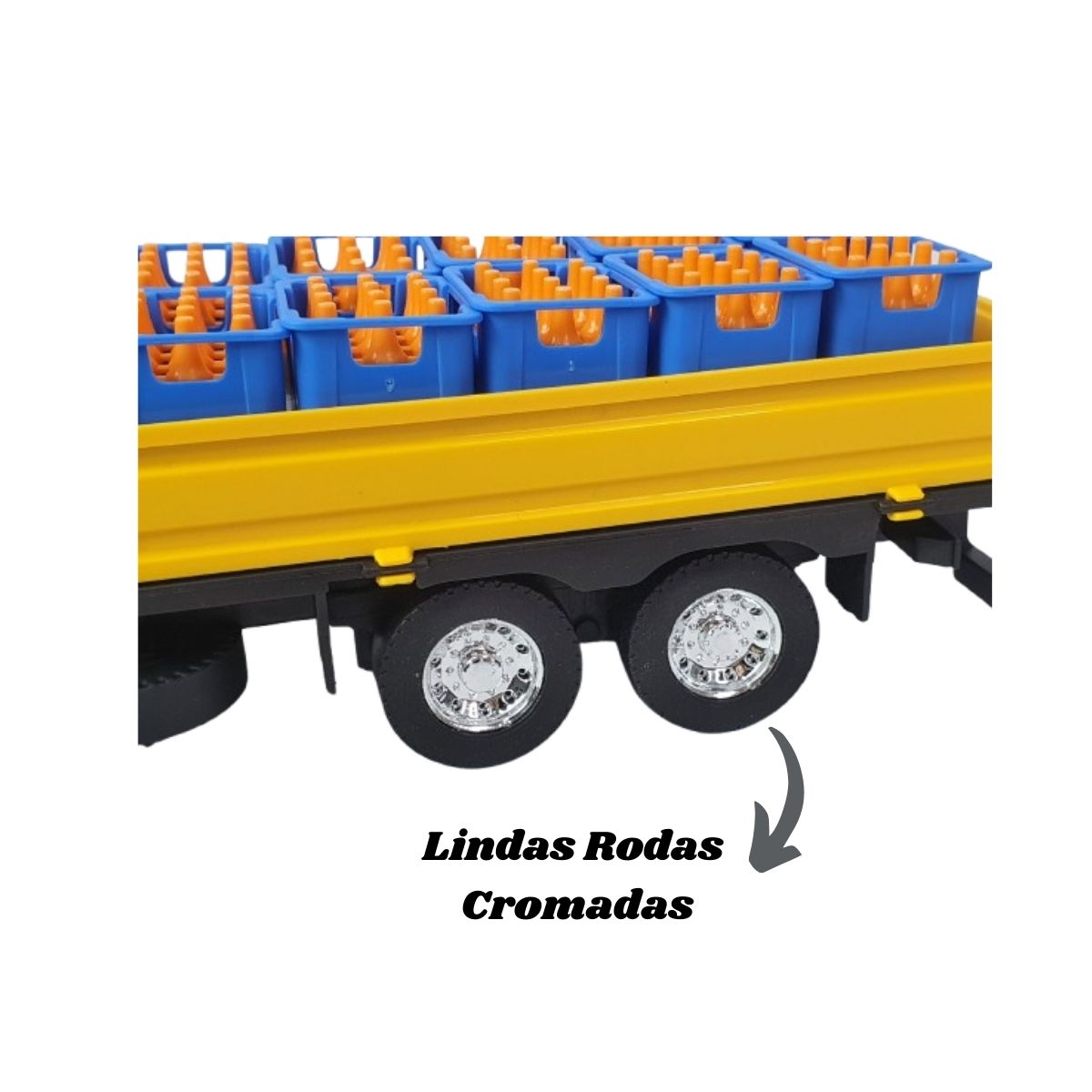 Brinquedo Caminhão De Bebidas Iveco Dropside Amarelo - Usual Brinquedo Caminhão De Bebidas Iveco Dropside Amarelo - Usual